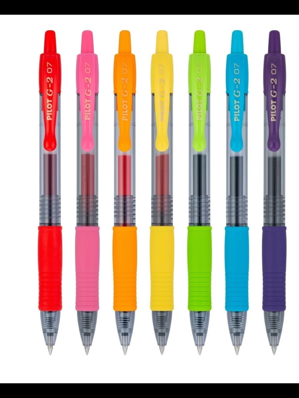 New Pilot G-2 07 Gel Pen Set — Assorted Bright Colors